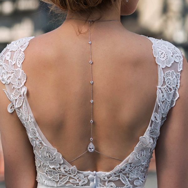 

waist chain belts elegant crystal back chain jewelry suitable for female brides backless rhinestones body chains abdominal and necklaces acc