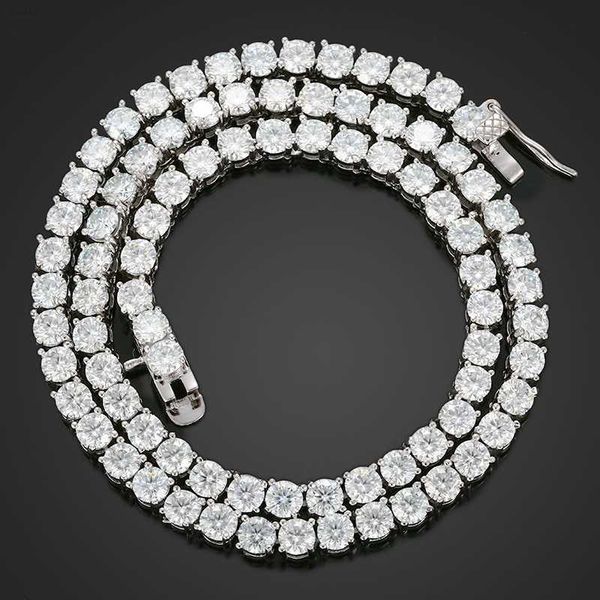 

925 sterling silver premium necklace moissanite tennis chain for hiphop jewelry