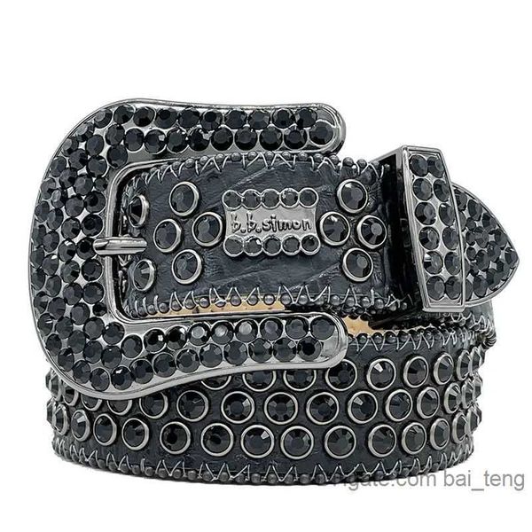 

men 2023 women bb simon belt luxury designer belt retro needle buckle belts 20 color crystal diamond, Black;brown