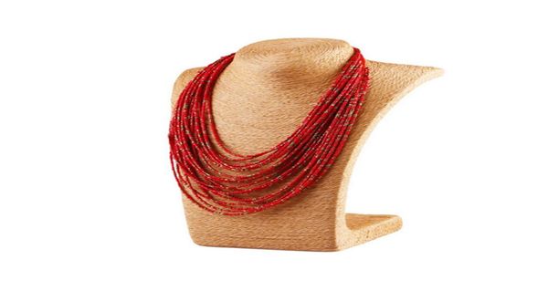 

vintage bohemian exaggerated multilayer beaded necklaces water drop beads necklaces fashion jewelry gifts for women retail wholes5522807, Silver