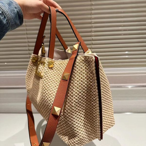 

women tote bag brand designer handbag woven shopping bag female totes fashion beach shoulder bags ladies womens handbags