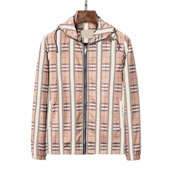 

multi style classic plaid mens hooded designer jacket men fashion casual windbreaker spring summer coat size m--xxxl vugo, Black;brown
