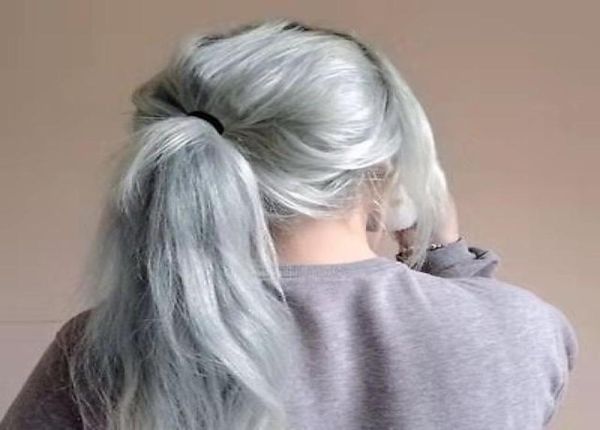

raw virgin hair pure grey solid gray women039s ponytail hairpiece dye wraps around real gray hair 100g 120g5697931, Black