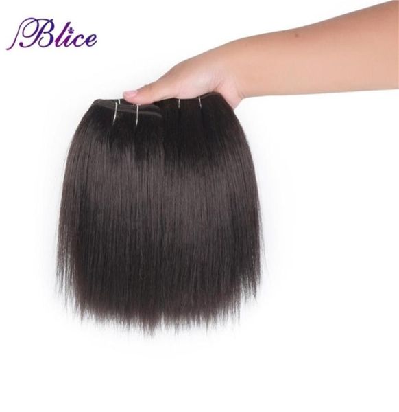 

blice hair weaving 1022 inch natural color one bundle yaki straight double weft hair extensions 100gpiece synthetic mixed hair 24817260, Black;brown