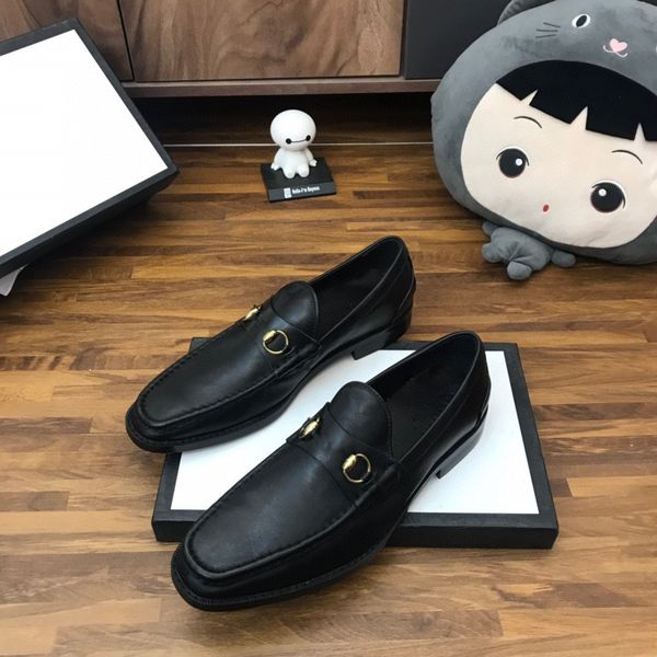 

16model luxurious loafers men shoes wedding man shoe pointed toe genuine leather party formal dress designer shoes men original, Black