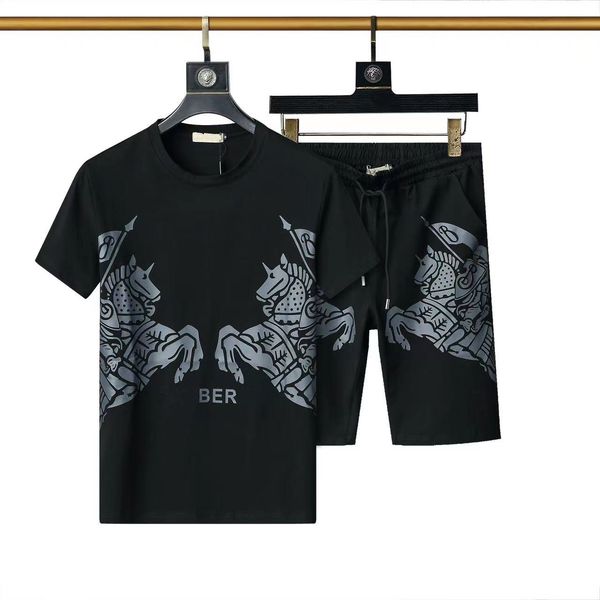 

2023fashion men's and women's summer sports suit casual classic lettering pattern men's short-sleeved shorts men's t-shi, Gray
