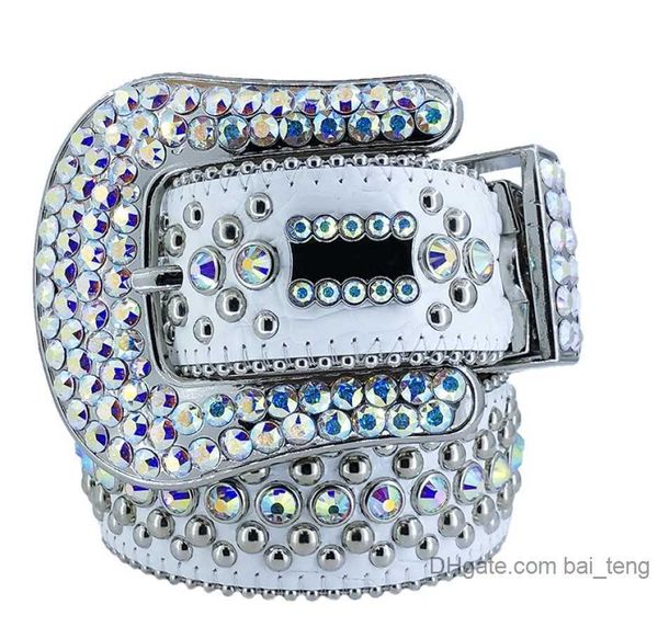 

bb 2022 simon rhinestone belt with bling rhinestones for mens women designer belts as birthday christmas gift, Black;brown