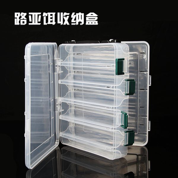 

27cm*18cm*5cm 14 compartments double sided fishing lure bait hooks tackle waterproof storage box fishing tackle box