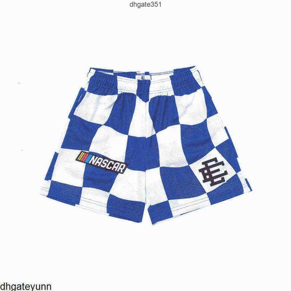 

2022 eric emanuel ee casual shorts nascar checkered flag printed mesh short pants men's summer gym workout breathablenjx8cfof, White;black