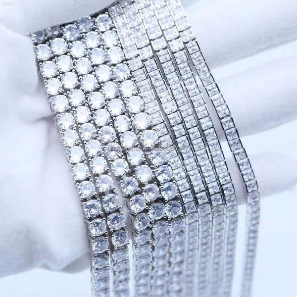 

lifeng jewelry hip hop sterling silver white color moissanite diamond jewelry 6mm moissanite tennis necklace jewelry