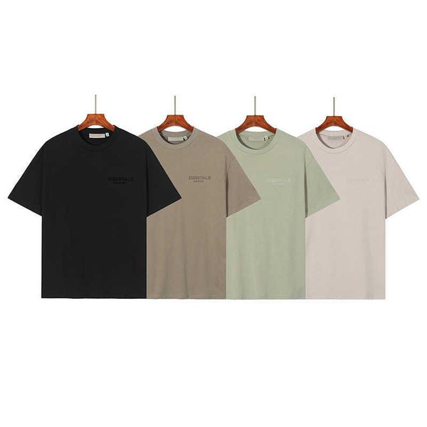 

ql21 2023 men's and women's fashion t shirt t-shirts high street brand ess small label loose couple short sleeve, White;black