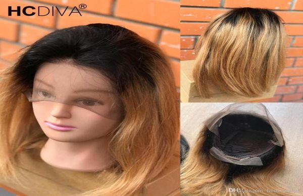 

brazilian human hair wigs t1b27 t1b30 short bob straight lace wigs peruvian remy human hair pre plucked hairline honey blonde wi1576294, Black