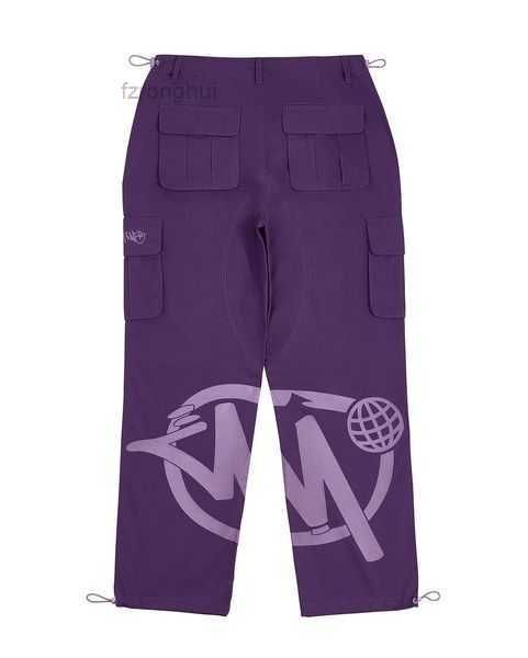 

minus two cargo pants harajuku casual loose punk straight wide leg trouser streetwear y2k retro street trend overalls 1 stou, Black