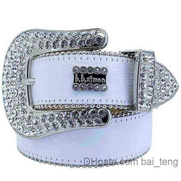 

2022 designer belt bb simon belts for men women shiny diamond belt white cintura uomo boosluxurygoods 7000, Black;brown