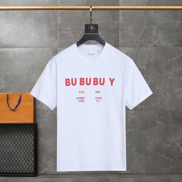 

printed casual designer t shirts burberies fashion clothing cotton burbreries tees short sleeve luxury hip mens hop streetwear s-xl, White;black