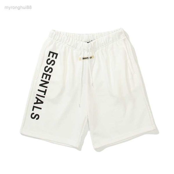 

21ss reflective high street shorts men's casual sports pant loose oversize style drawstring short pants trend designer ess essentail sh, White;black