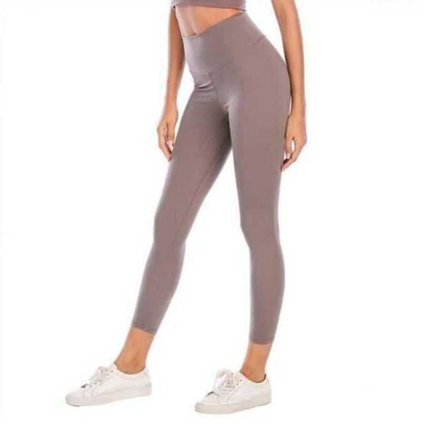 

l-1 designer womens lu align leggings lu yoga knee length women gym legging high waist pant elastic fitness lady outdoor sport lululemens 21, Black