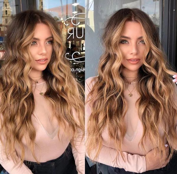 

the latest ruili wig female high temperature silk long curly hair bangs gradient change fiber headgear many styles to choose from support cu, Black