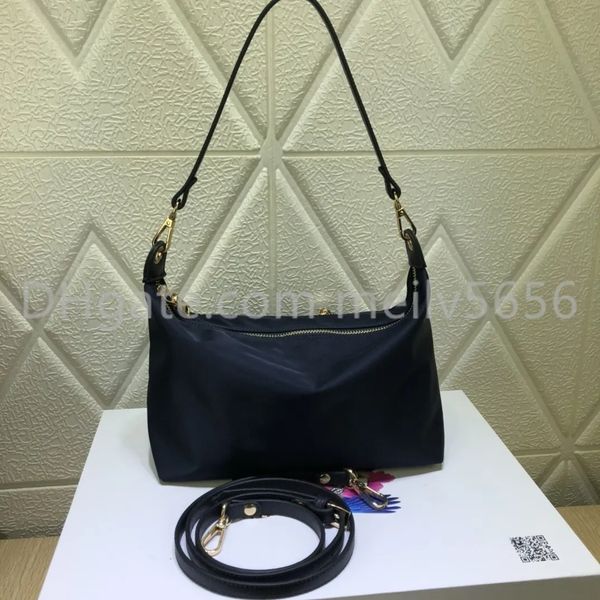 

luxury designer woman subaxillary bags casual crossbody bags triangular metal sign tote hobo shoulder purses nylon handbags cosmetic bag wal