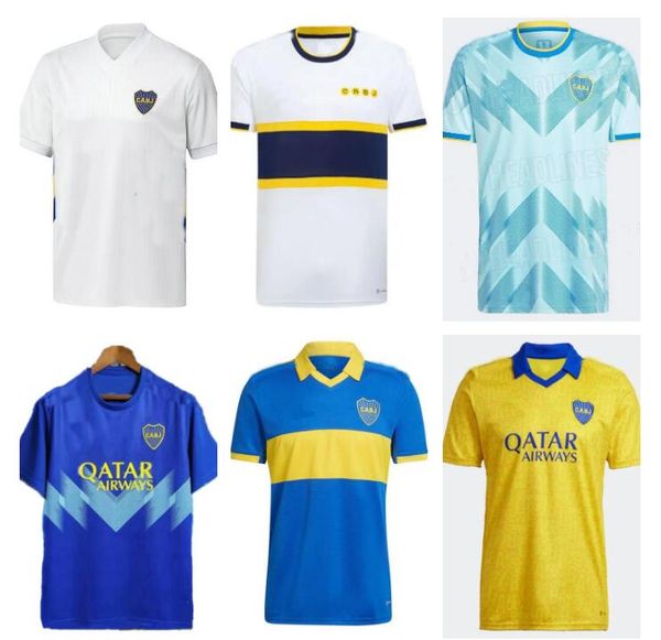 

22 23 24 boca juniors soccer jerseys villa salvio medina away varela third men benedetto salvio pavon camisa de futebol football shirt 2023, Black;yellow