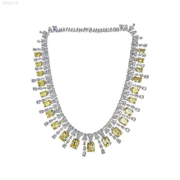 

luxury 925 sterling silver created moissanite necklace