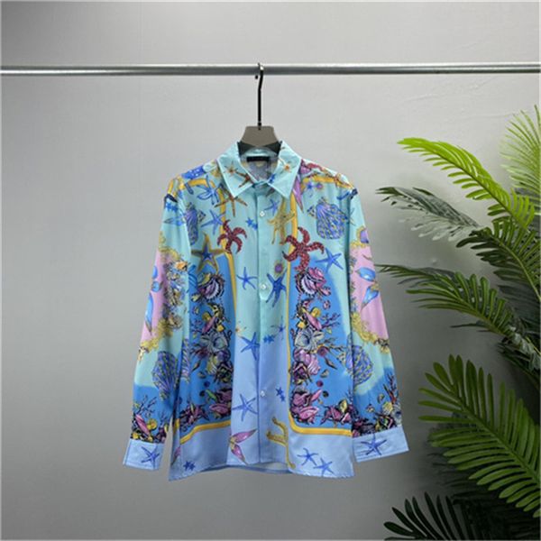 

casablanca 23ss table tennis club shirts fortune cat stadium long sleeve men designer shirt#012, White;black