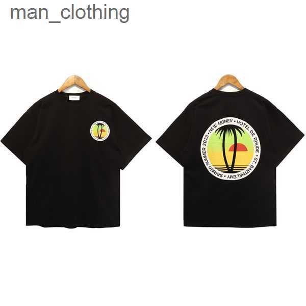 

2020 new mens t shirt football shirts european american popular rhude shirt luxury brand men's t-shirt men women couples t shirts 100%c, White;black