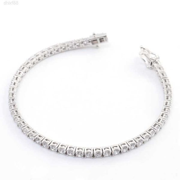 

14k white gold lab diamond 4 prong tennis bracelet lab grown diamond tennis bracelet def color vs clarity diamond bracelet, Silver