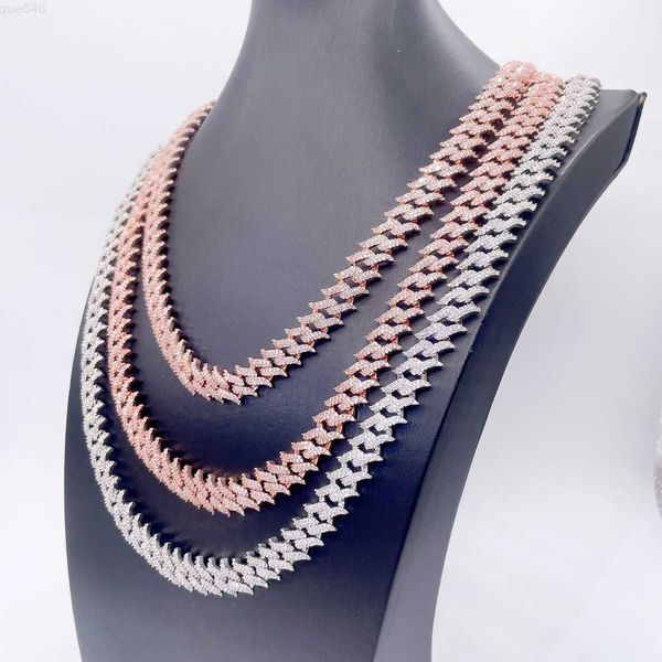 

7-24inches s925 with vvs diamond hip hop jewelry moissanite cuban link chain moissanite cuban chain, Silver