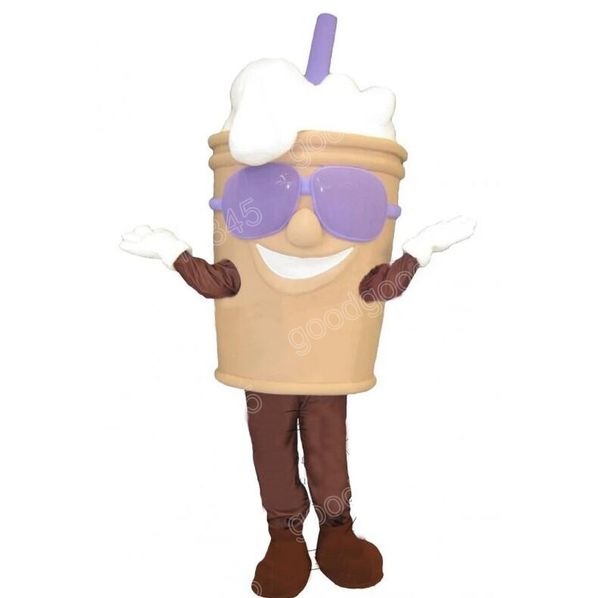 

halloween coffee milk drink mascot costumes christmas party dress cartoon character carnival advertising birthday party costume outfit, Red;yellow