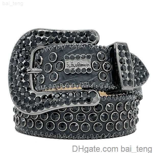 

fashion designer belts classic bb simon belts mens womens rhinestone belt with bling rhinestonesx, Black;brown