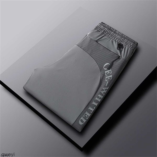 

silk pants men's summer thin ice quick drying sports casual pants loose sag air conditioning leggings men's pants trendy 59lp, Black