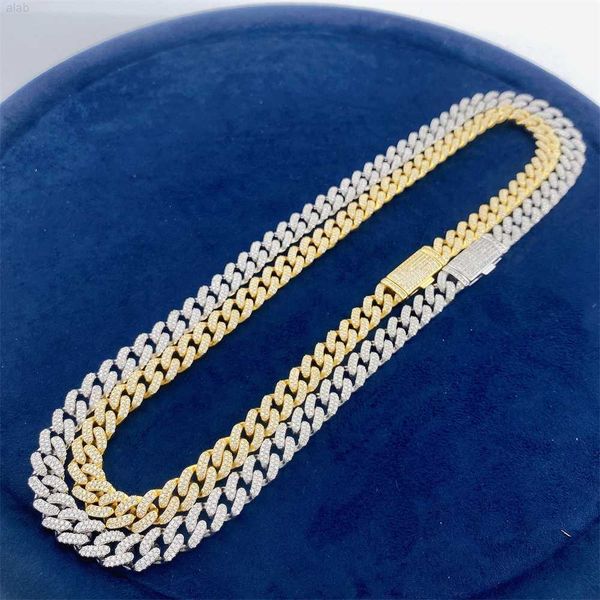 

gra certificate 925 sterling silver 10mm cuban link chain iced out women fashion jewelry necklaces