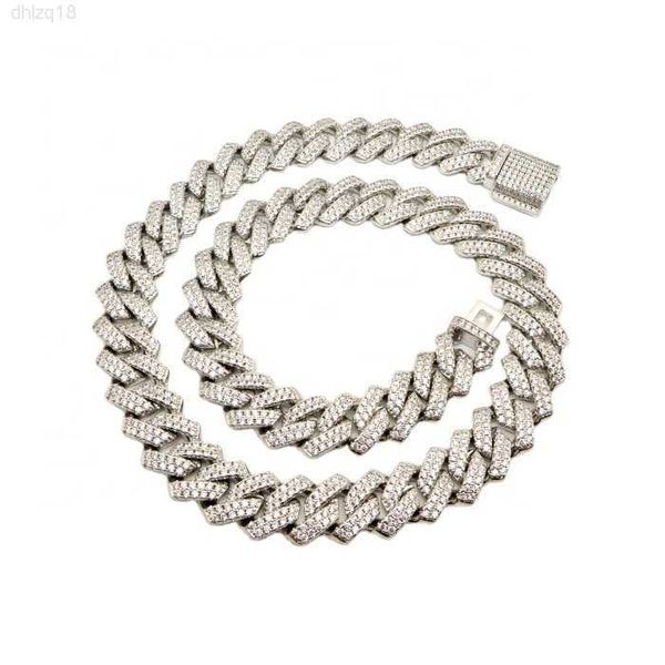 

trendy jewelry product cuban link necklace mossinate diamond chain cuban link chain necklace, Silver