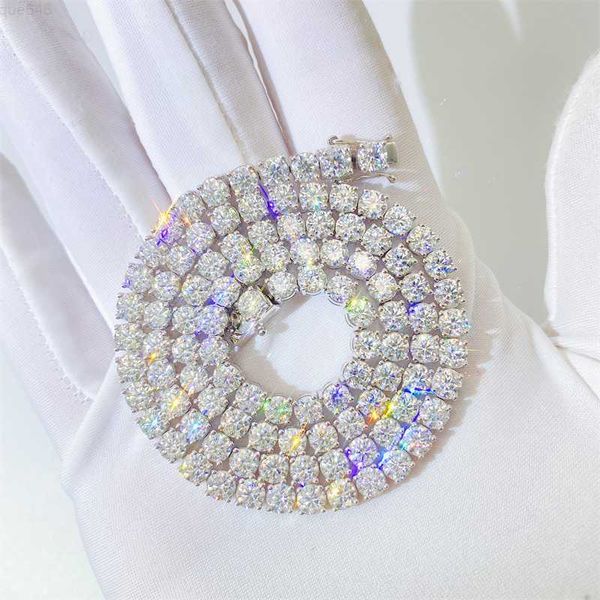 

size 2mm 3mm 4mm 5mm vvs lab diamond tennis chain 925 sterling silver moissanite tennis chain