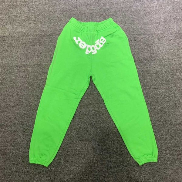 

men's pants white 3d foam logo sp5der sweatpants men women cobweb star graphic 555555 blue hip hop young thug trousers 5hjo, Black