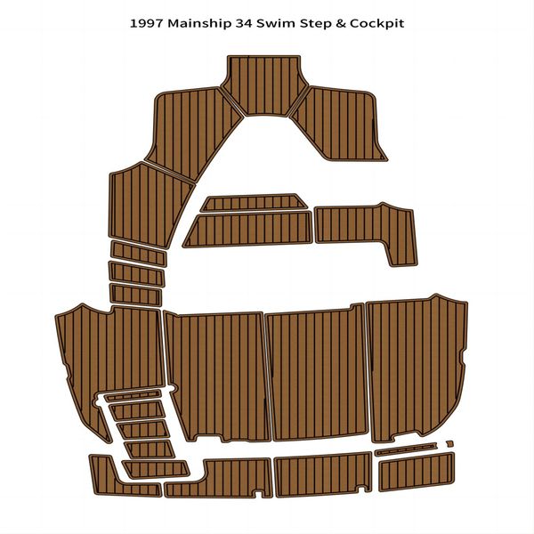 

1997 mainship 34 swim platform cockpit pad boat eva foam teak deck floor mat