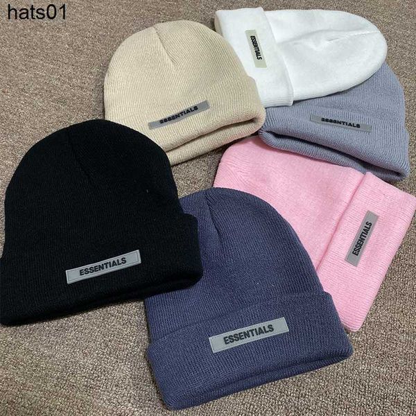 

essential double thread chao brand high street men's and women's cold hat knitted wool hat ins, Blue;gray