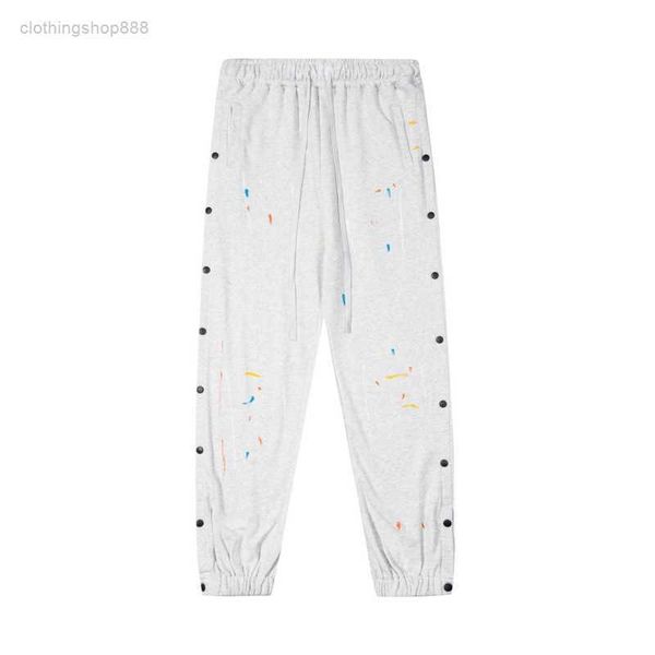 

gallery pants fashion ink single breasted pants sweatpants o2nd, Black