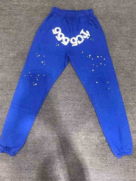 

blue spider 555 web pattern sweatpants men pants joggers drawstring trousers streetwear clothing t220803 0jpi, Black
