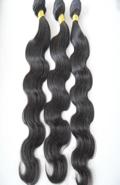 

brazilian human virgin hair weaves body wave unprocessed natural black color hair weft can be dyed 100g bundles1055758