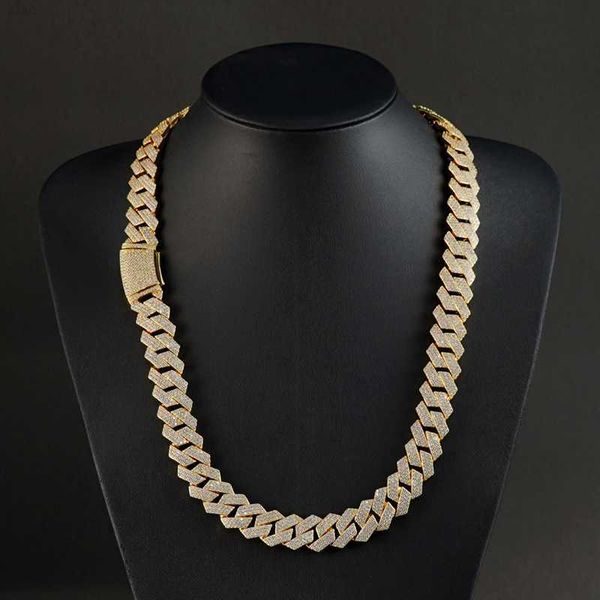 

custom hip hop iced jewelry diamond chain 925 mens moissanite cuban 15mm sterling silver cuban link bracelet necklace