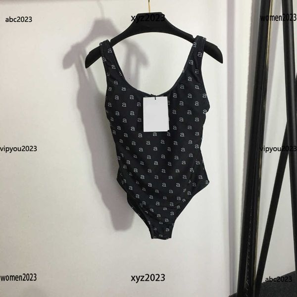

luxury womens designer clothing diamond inlaid letter printing lady one piece swimsuit size s-xl bikini with chest pad beach swimwear, White;black