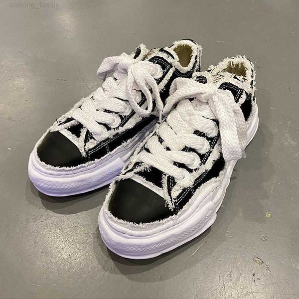 

co branded mmy dissolving shoes designer casual shoes maison mihara yasuhiro black thick soled lovers' daddy sports casual board shoes