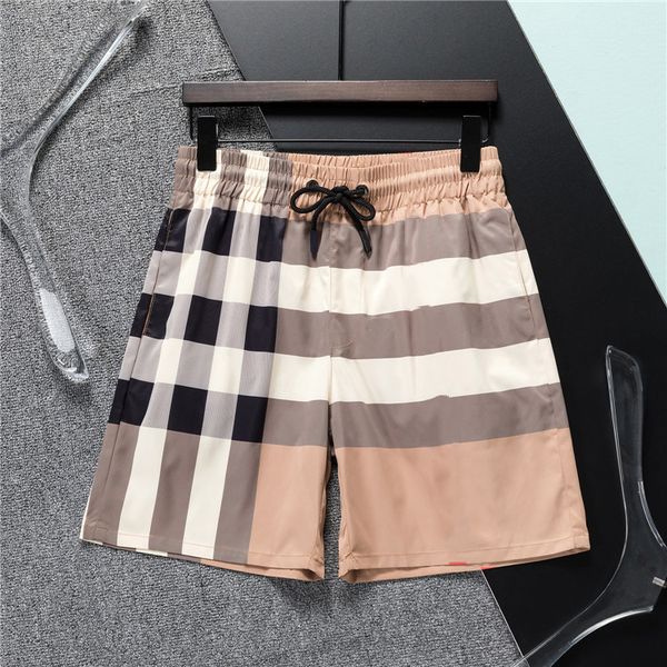 

fashion mens shorts quick drying breathable mesh gym boxer shorts printing 2023 summer board beach pants men swim simple checkered loose lac, White;black