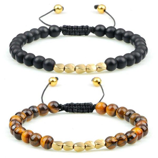 

bracelet black frosted shaped copper bead hand knitting thread buddha beads ring couples, Golden;silver