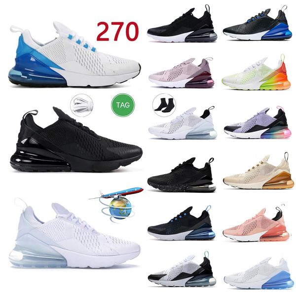 

mens 270 running shoes des chaussures rainbow medium olive throwback future university light orewood brown rose jogging trainers women men s, Black