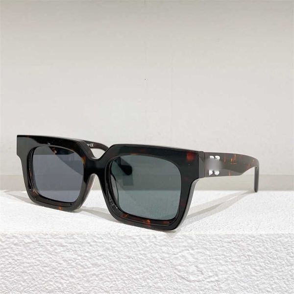 

Fashion OFF W sunglasses Luxury Chaopai transparent frame white fashion men and women hip-hop off personality Ow40001u box with logo