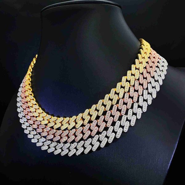 

pass diamond tester 13mm 925 silver vvs moissanite diamond custom hip hop jewelry iced out cuban link