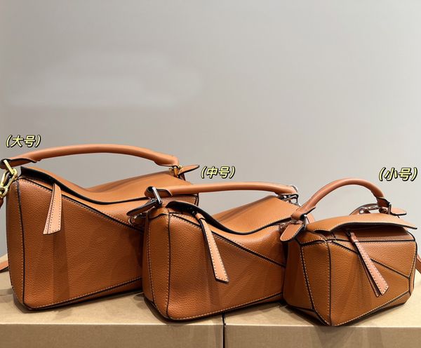 

designer bag genuine leather puzzle handbag momen loews shoulder bags clutch totes cross body geometry square contrast color patchwork purse